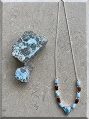 Ocean’s Embrace | Larimar & Amber Necklace
